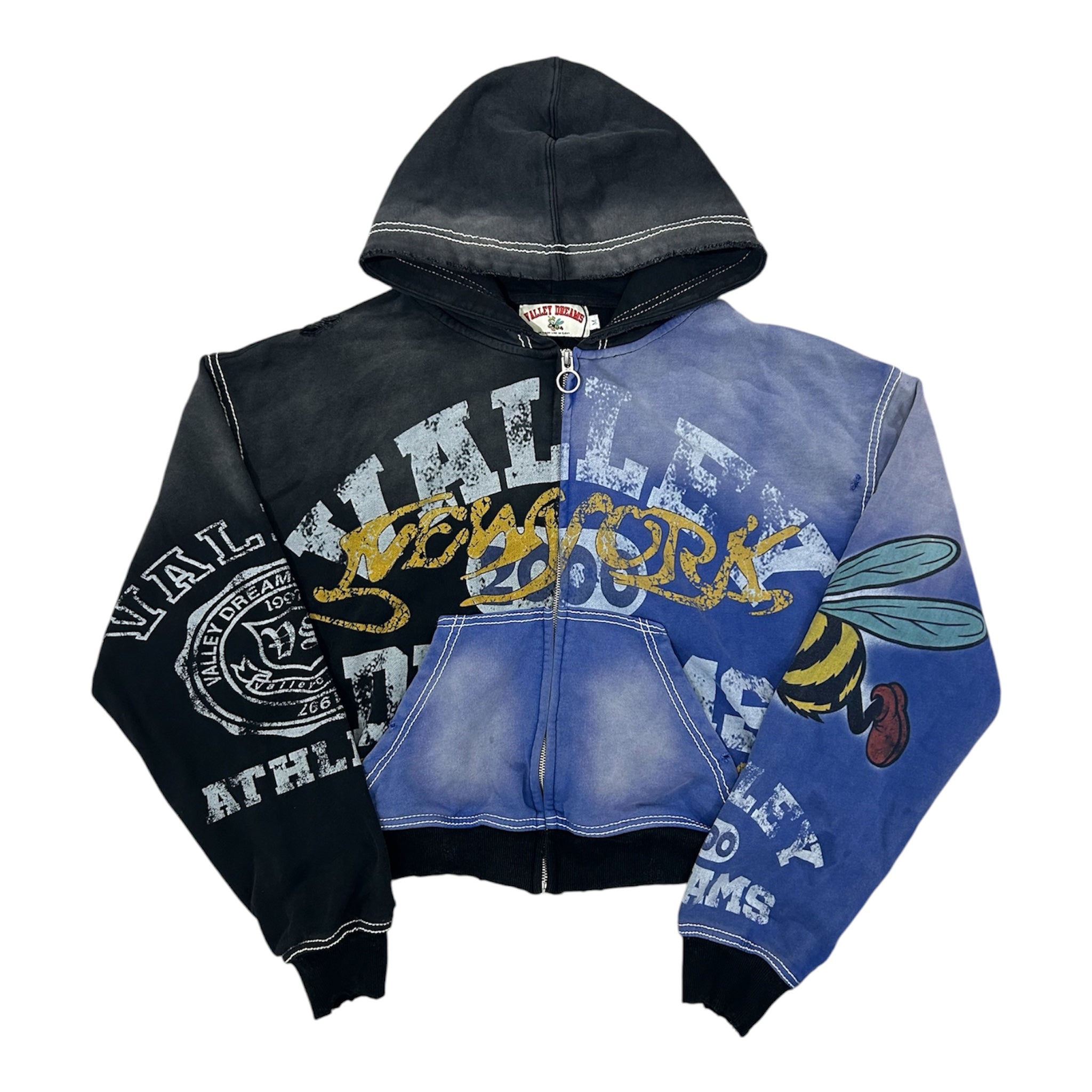 Vale Forever Bipolar Big Zip Up Hoodie Grey (SALE)