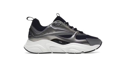 Dior B22 Blue Technical Mesh Silver-Tone White