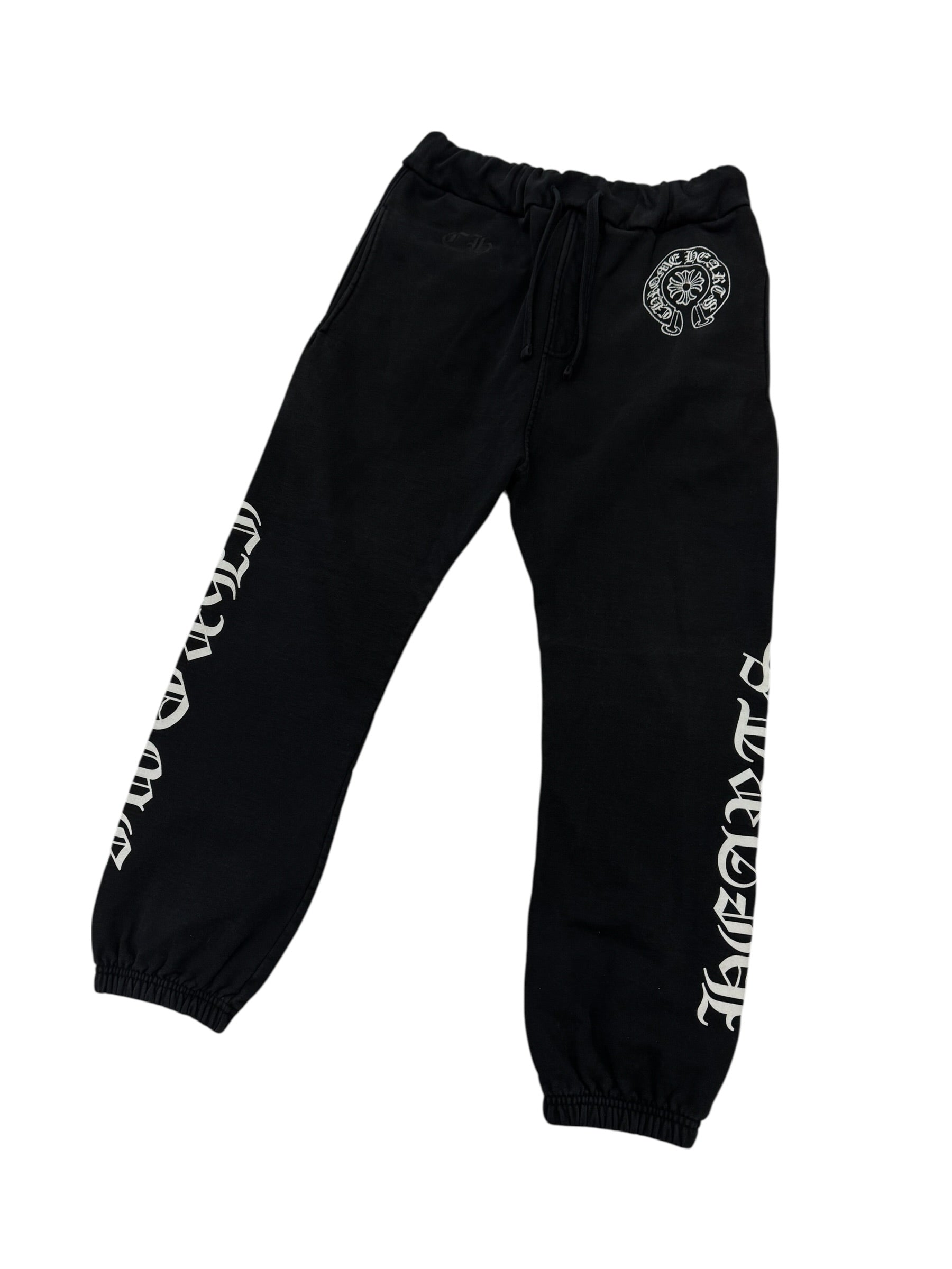 Chrome Hearts Scroll Logo Black Sweatpants
