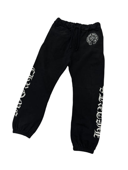 Chrome Hearts Scroll Logo Black Sweatpants