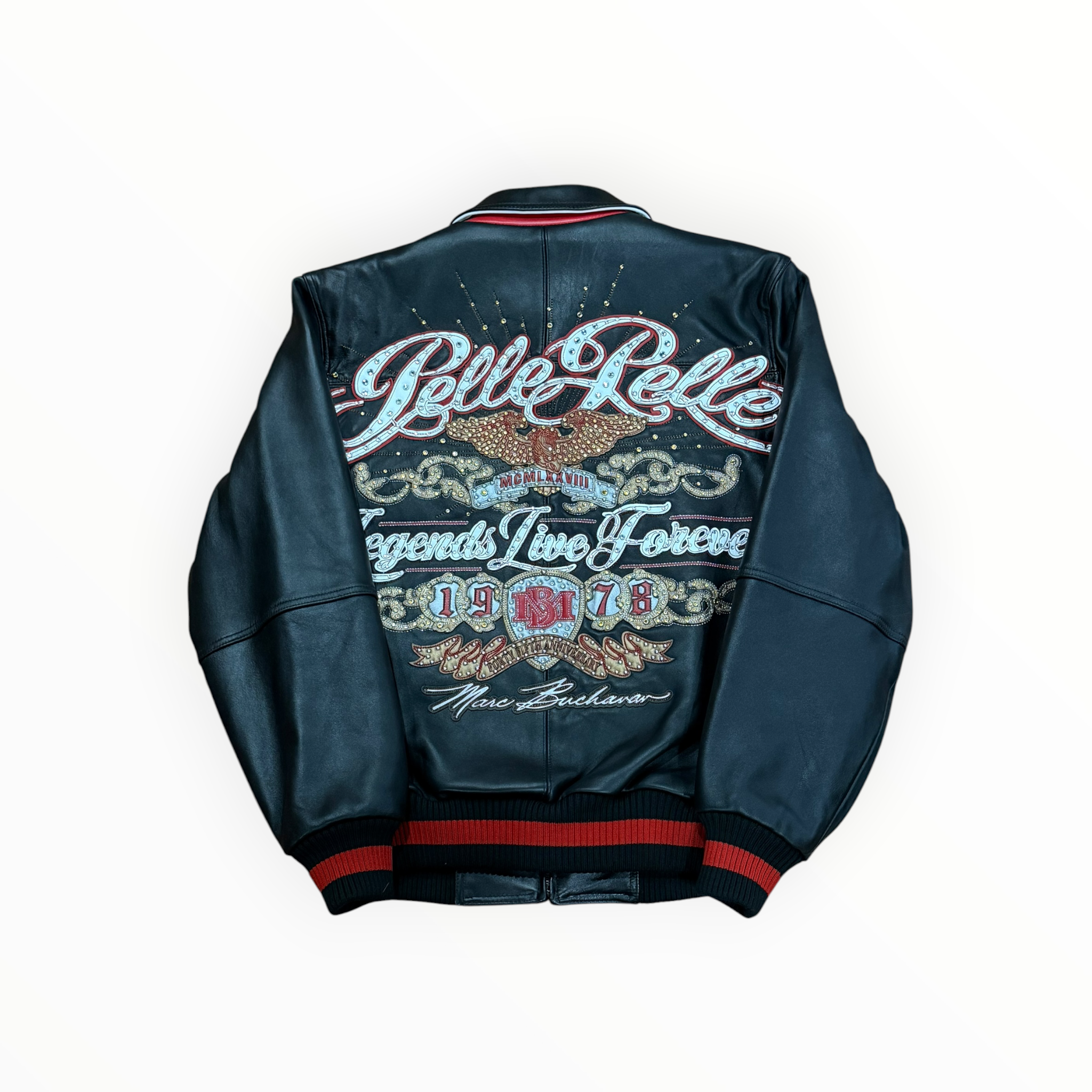 Pelle Pelle Legends Live Forever Leather Jacket Red/Black