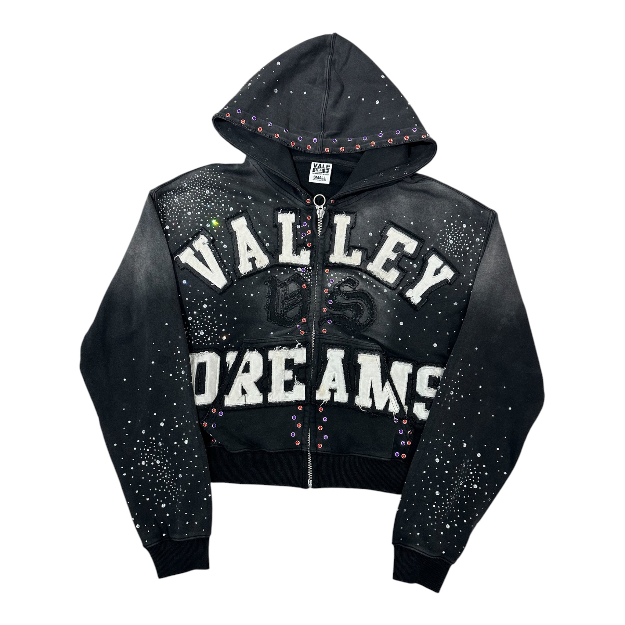 Vale Forever Classico Zip Up Hoodie Black