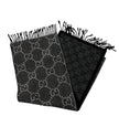 Gucci GG Wool Grey/Black Scarf