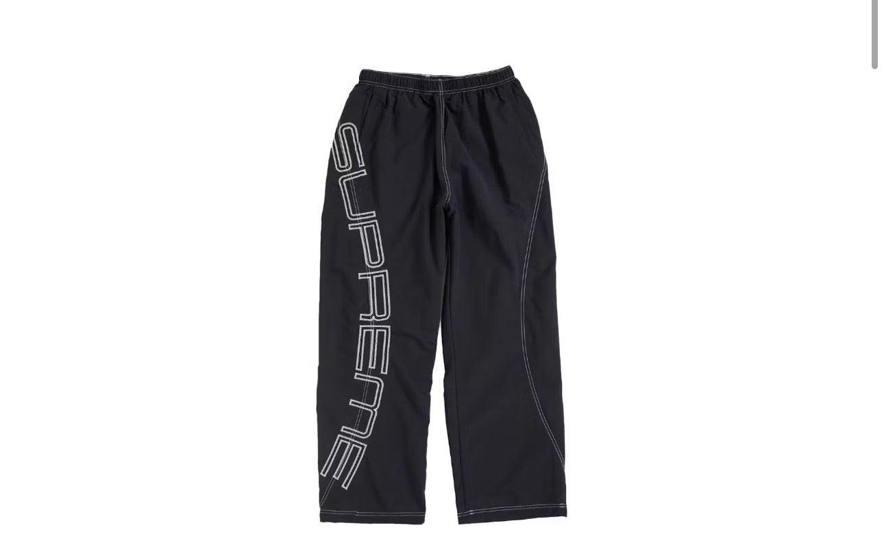 Supreme Spellout Embroidered Track Suit Black