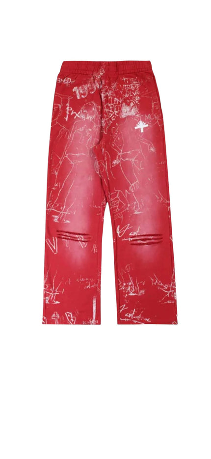 Vertabrae C-7 Graffiti Sweats Red