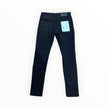 Purple Denim Knee Slit Black