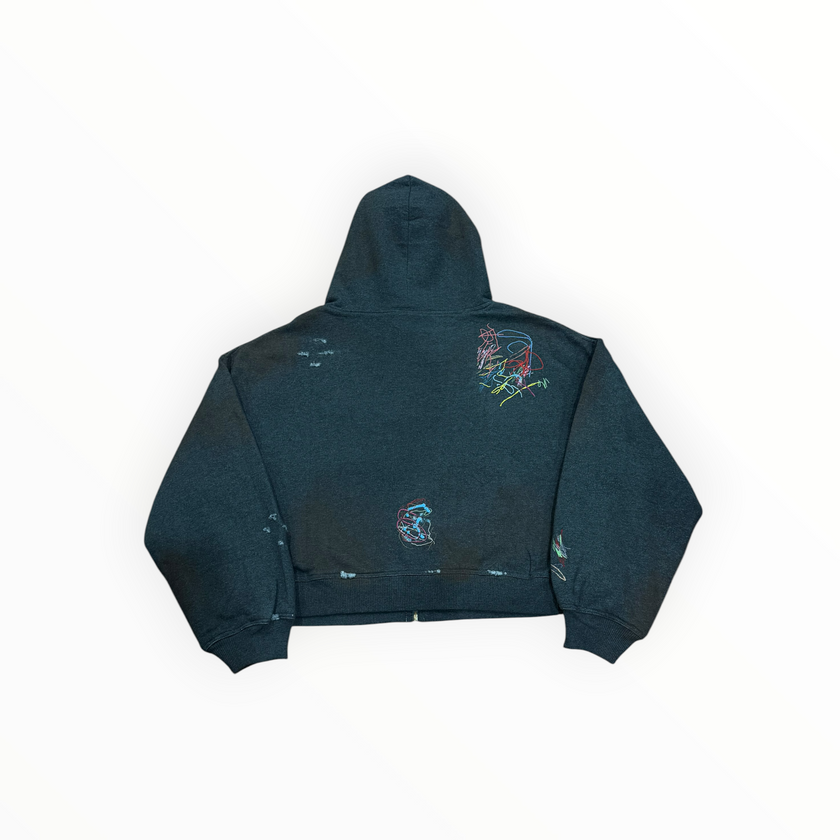 Mulberry Feels Zip Up Grey
