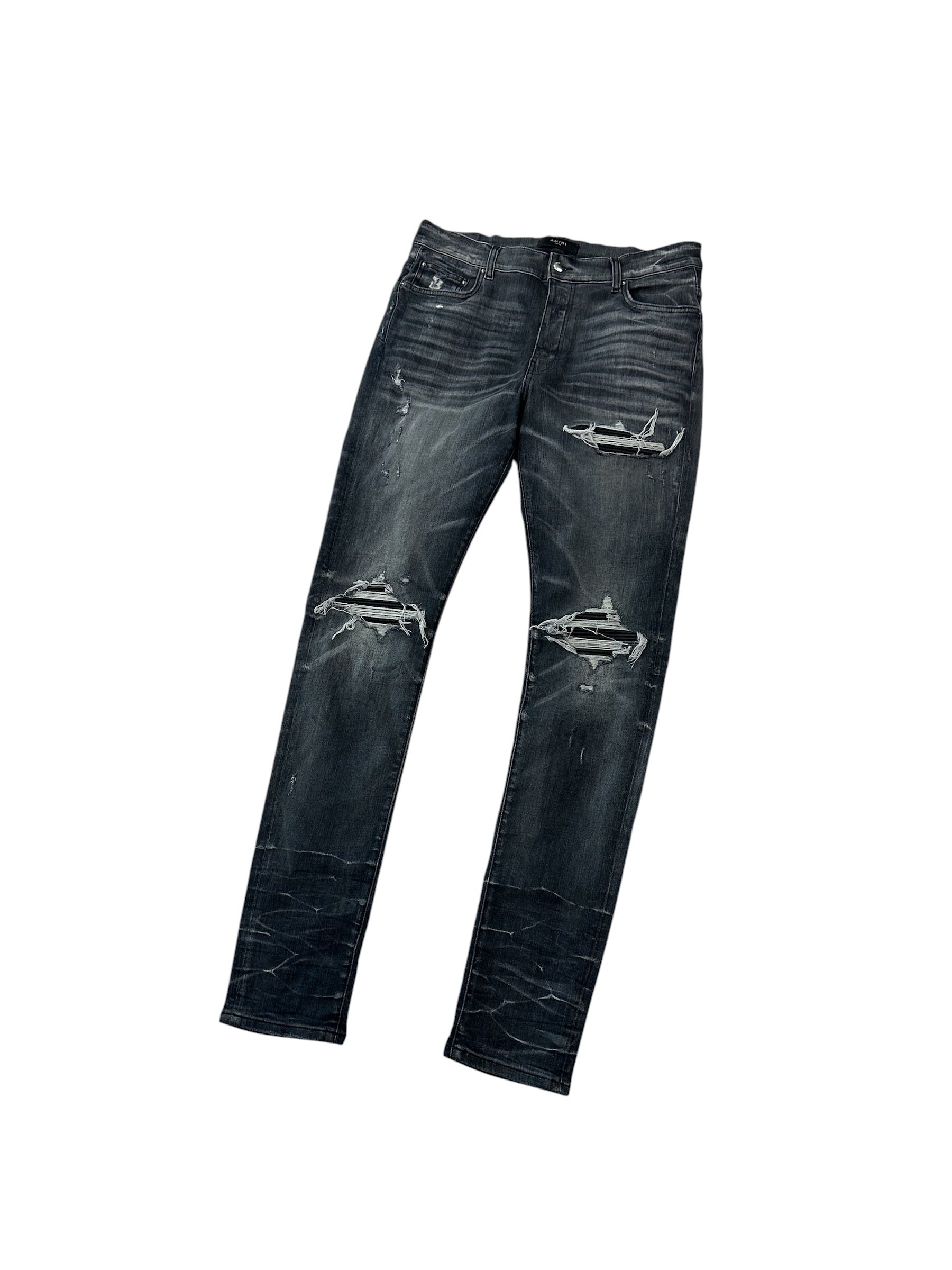 Amiri MX1 Black Denim Black Patch