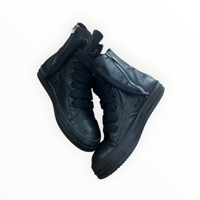 Rick Owens Jumbo Lace High Top Black/Black