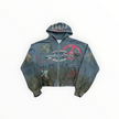 Vale Forever Peace Zip Up Hoodie Dirty Grey