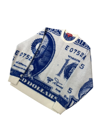 Supreme Money Sweater White