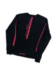 Chrome Hearts Pink Logo Long Sleeve Tee Black