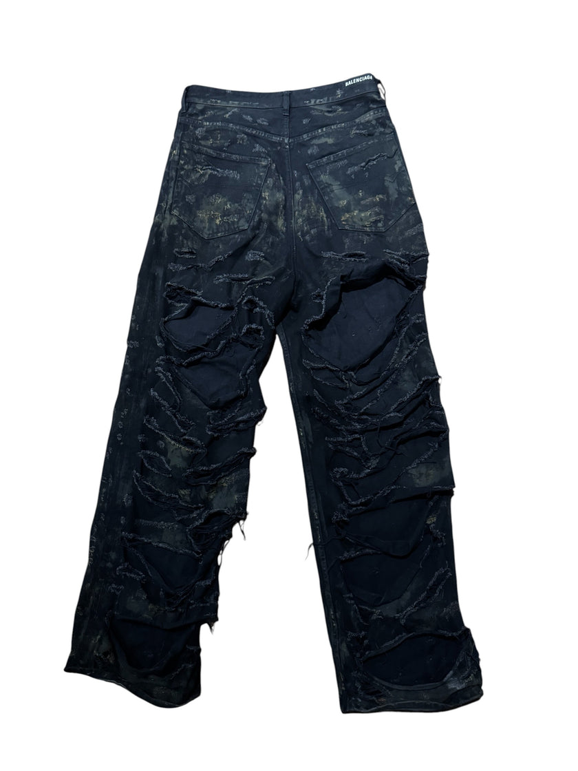 Balenciaga Super Destroyed Baggy Denim