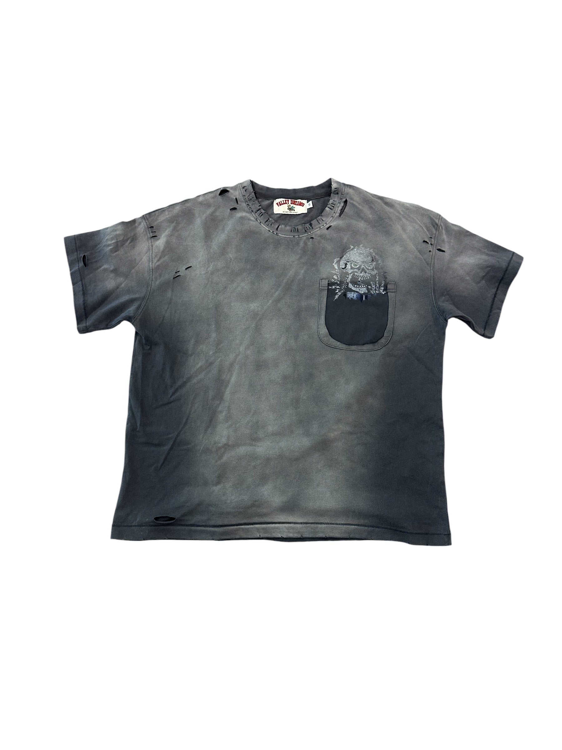 Vale Forever Skullie Tee Washed Grey