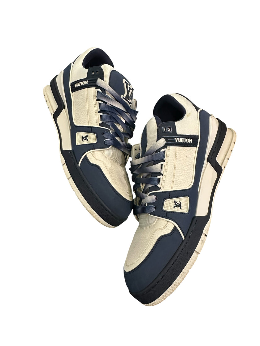 Louis Vuitton Trainer White Navy
