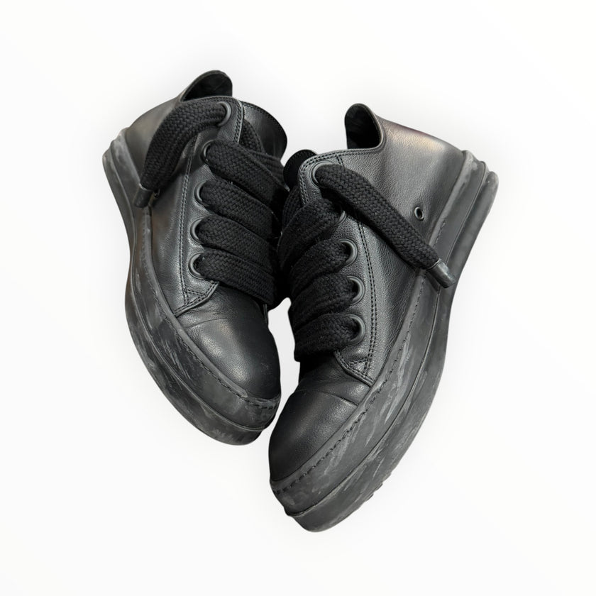 Rick Owens Low Jumbo Lace Leather Black