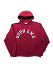 Supreme Champion Zip Up Hooded Sweatshirt Red