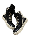 Rick Owens Leather Geobasket Black