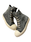Rick Owens Stone Milk Suede Ramone High Sneaker