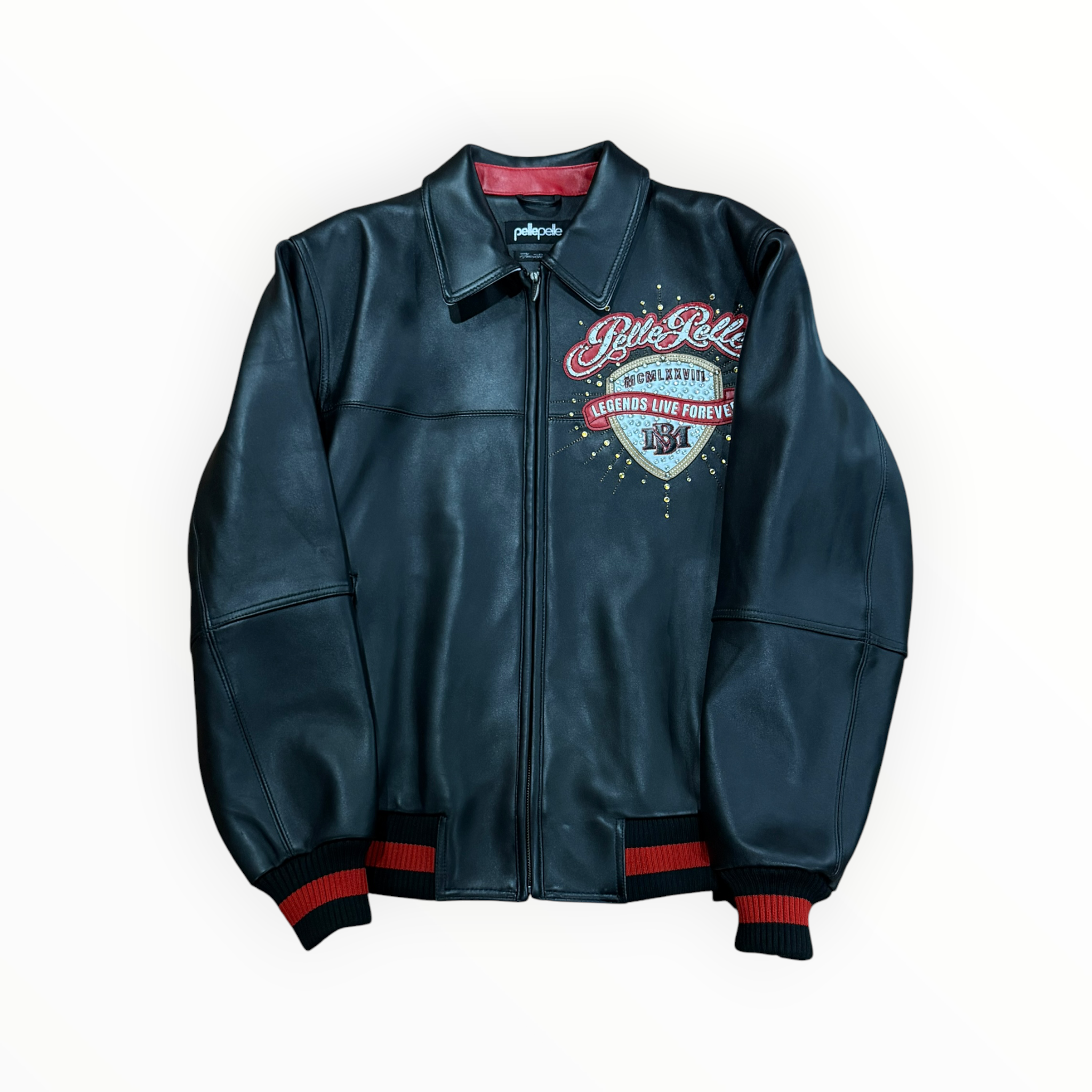Pelle Pelle Legends Live Forever Leather Jacket Red/Black