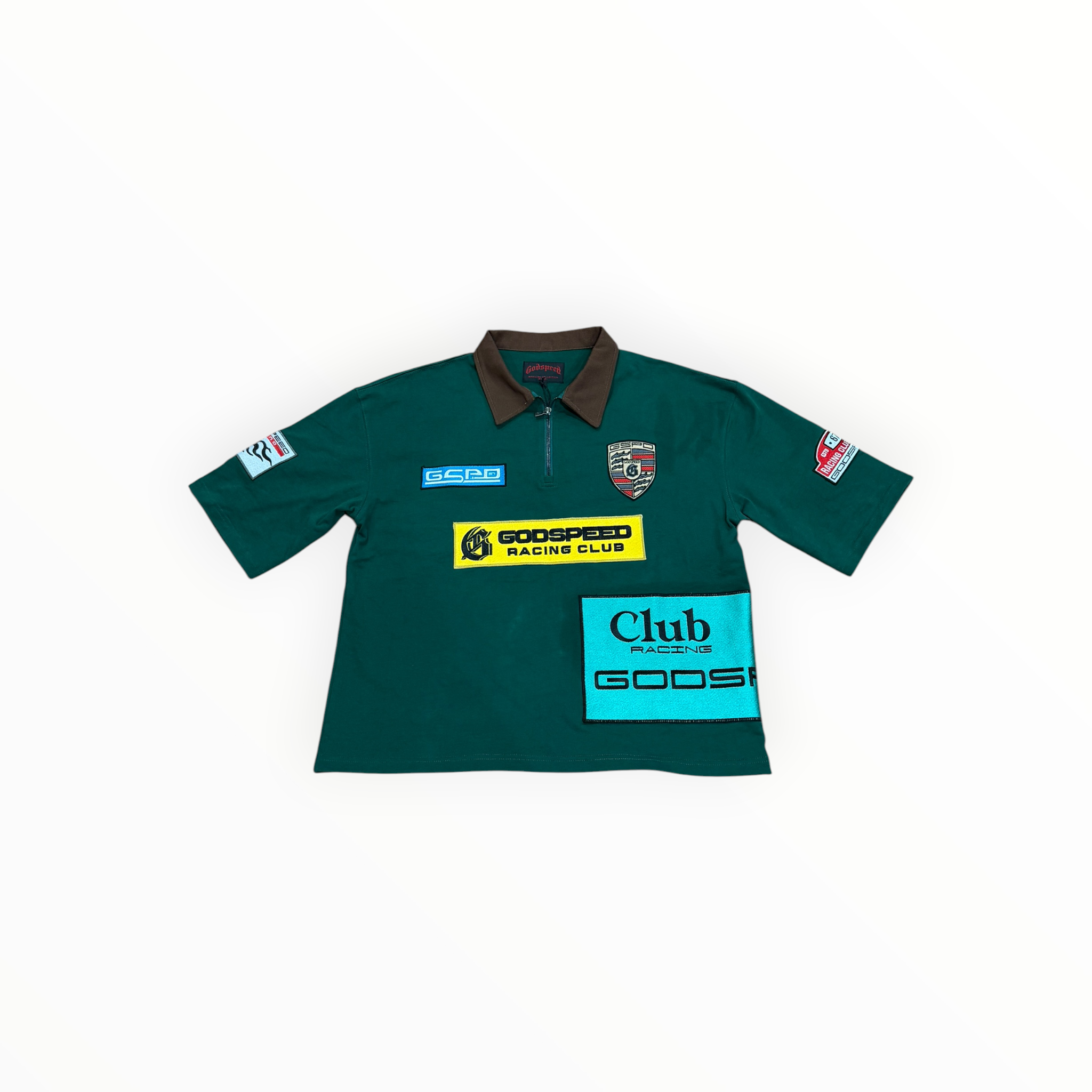 Godspeed GRC Quarter Zip Polo Green/Brown