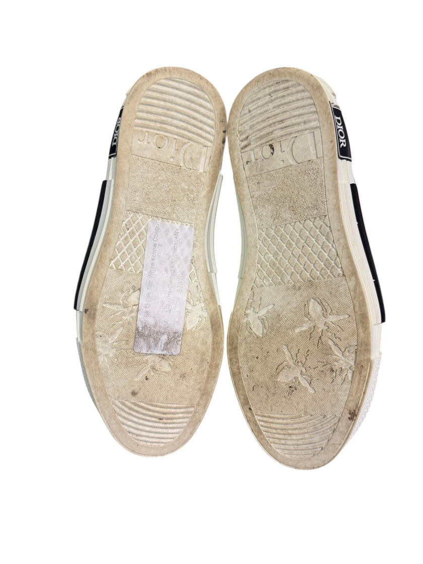 Dior B23 High Top White Yellow Oblique