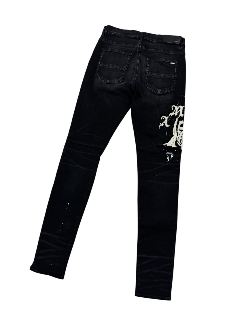 Amiri Wes Lang Denim Black