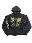 Balenciaga Gold Tacky Embellished Zip Up