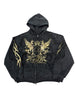 Balenciaga Gold Tacky Embellished Zip Up