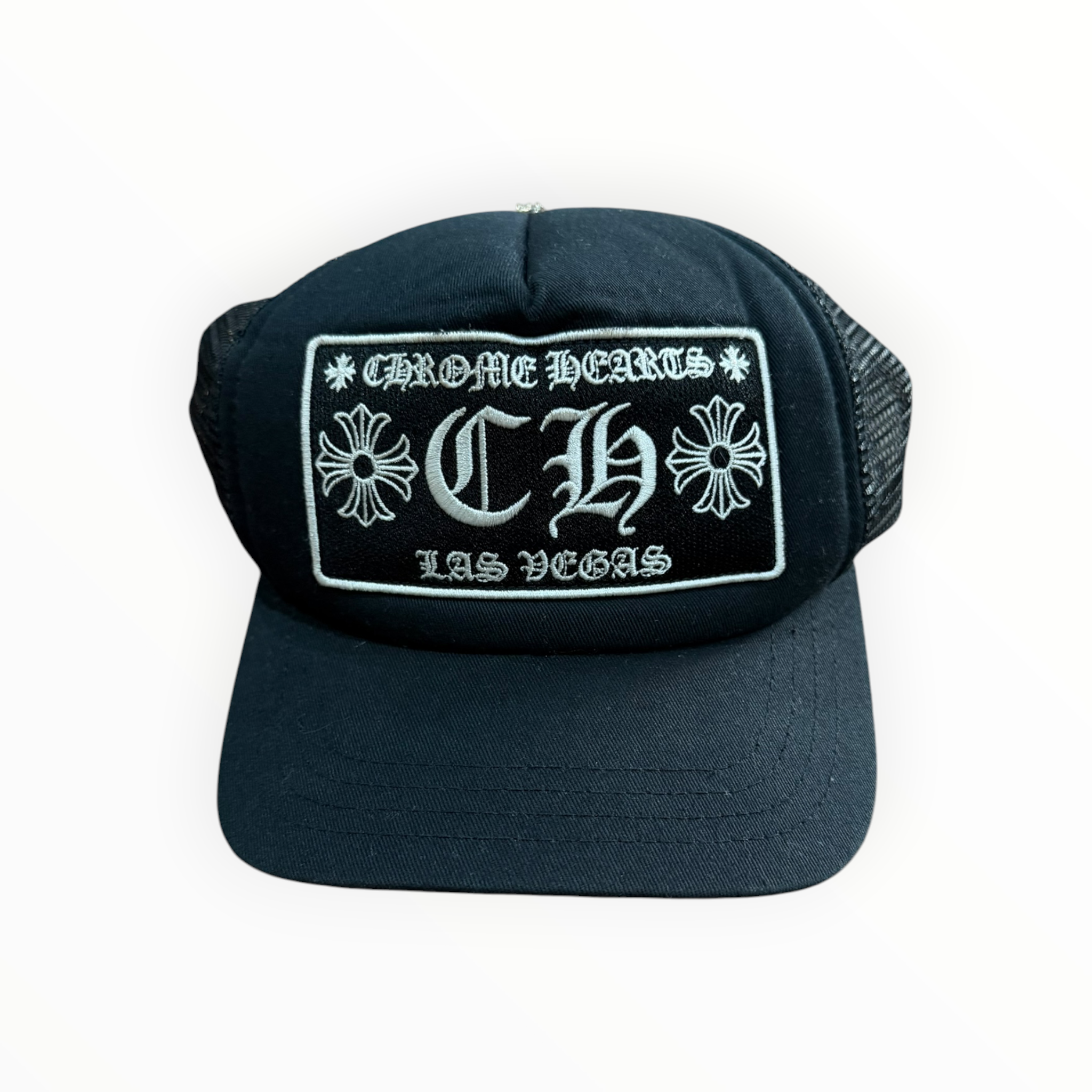 Chrome Hearts CH Las Vegas Trucker Hat Black/Black