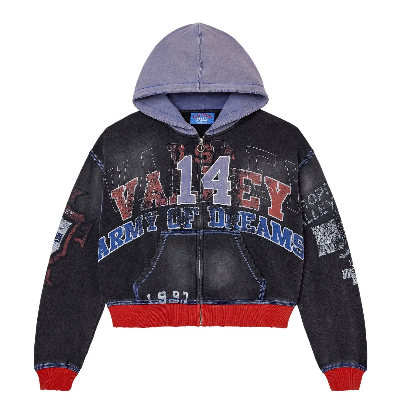 Vale Forever Big 14 Zip Up Hoodie Black