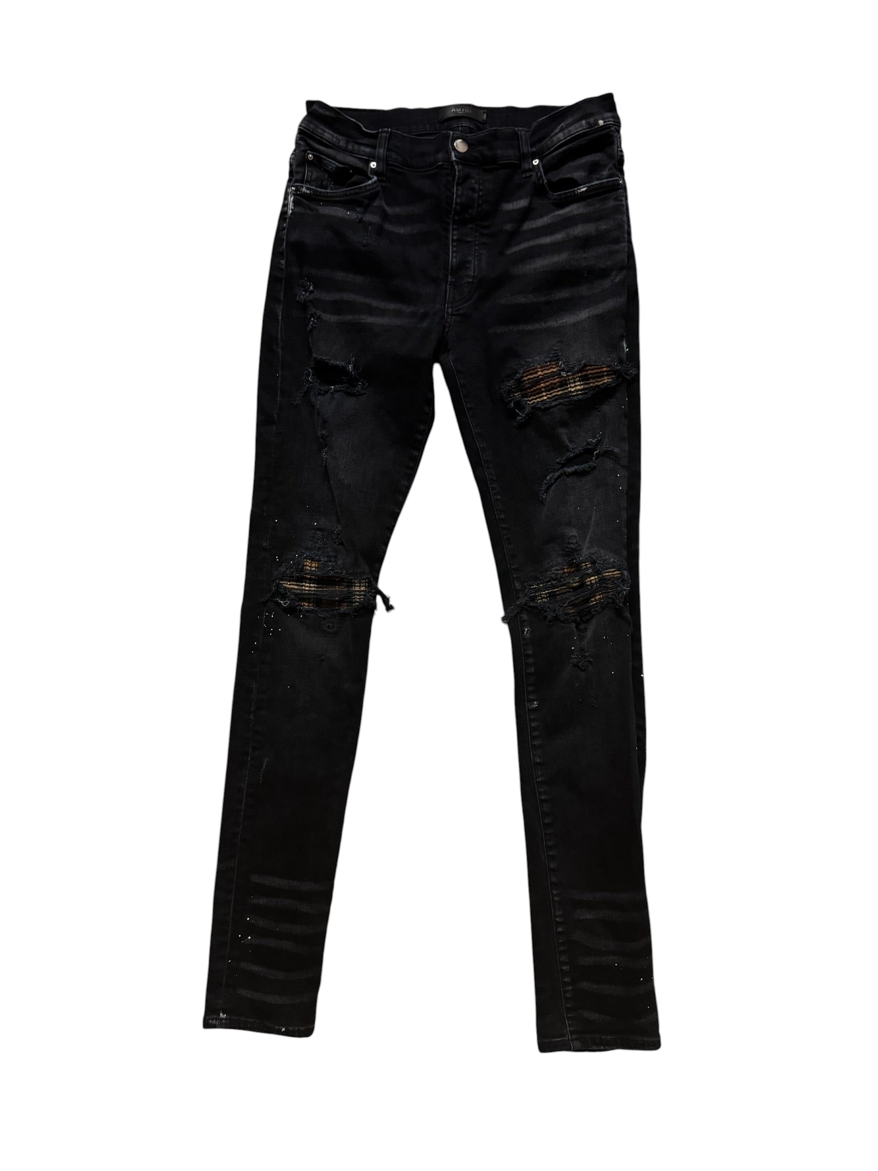Amiri MX1 Plaid Black Denim
