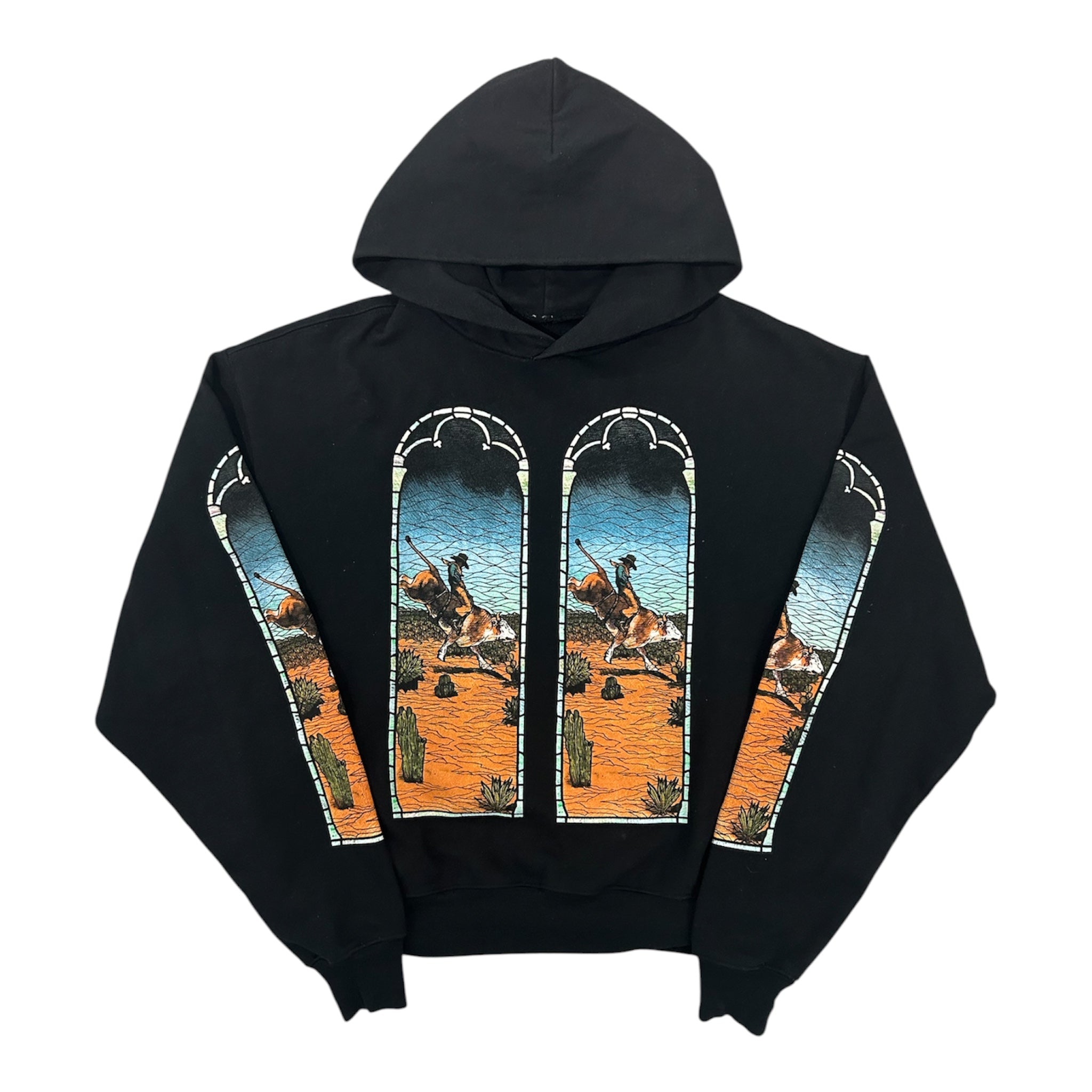 Who Decides War x EST Gee Stained Glass Hoodie Black