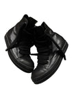 Rick Owens Jumbo Lace Leather High Top Black
