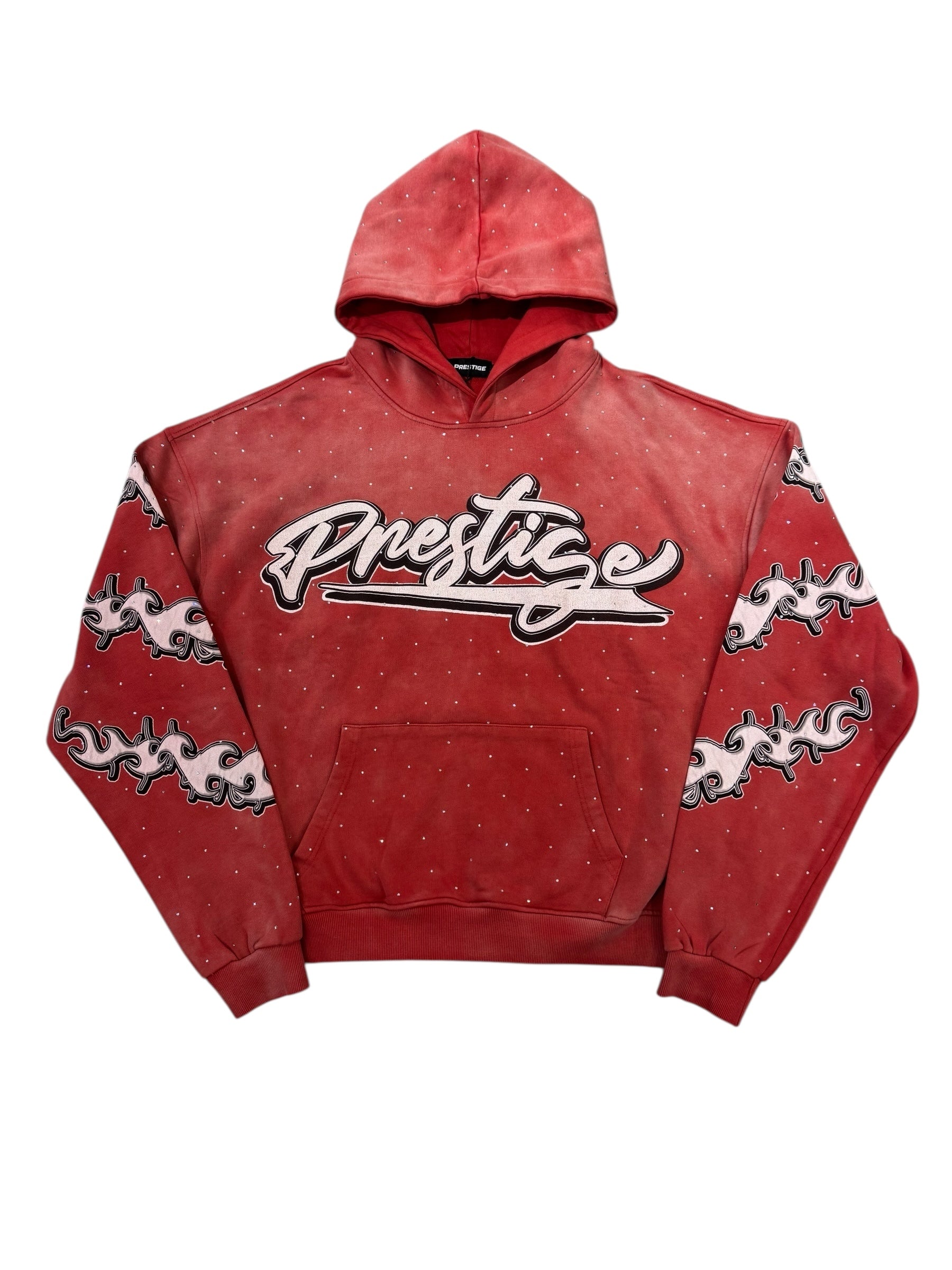 Prestige Flames Pullover Hoodie Red