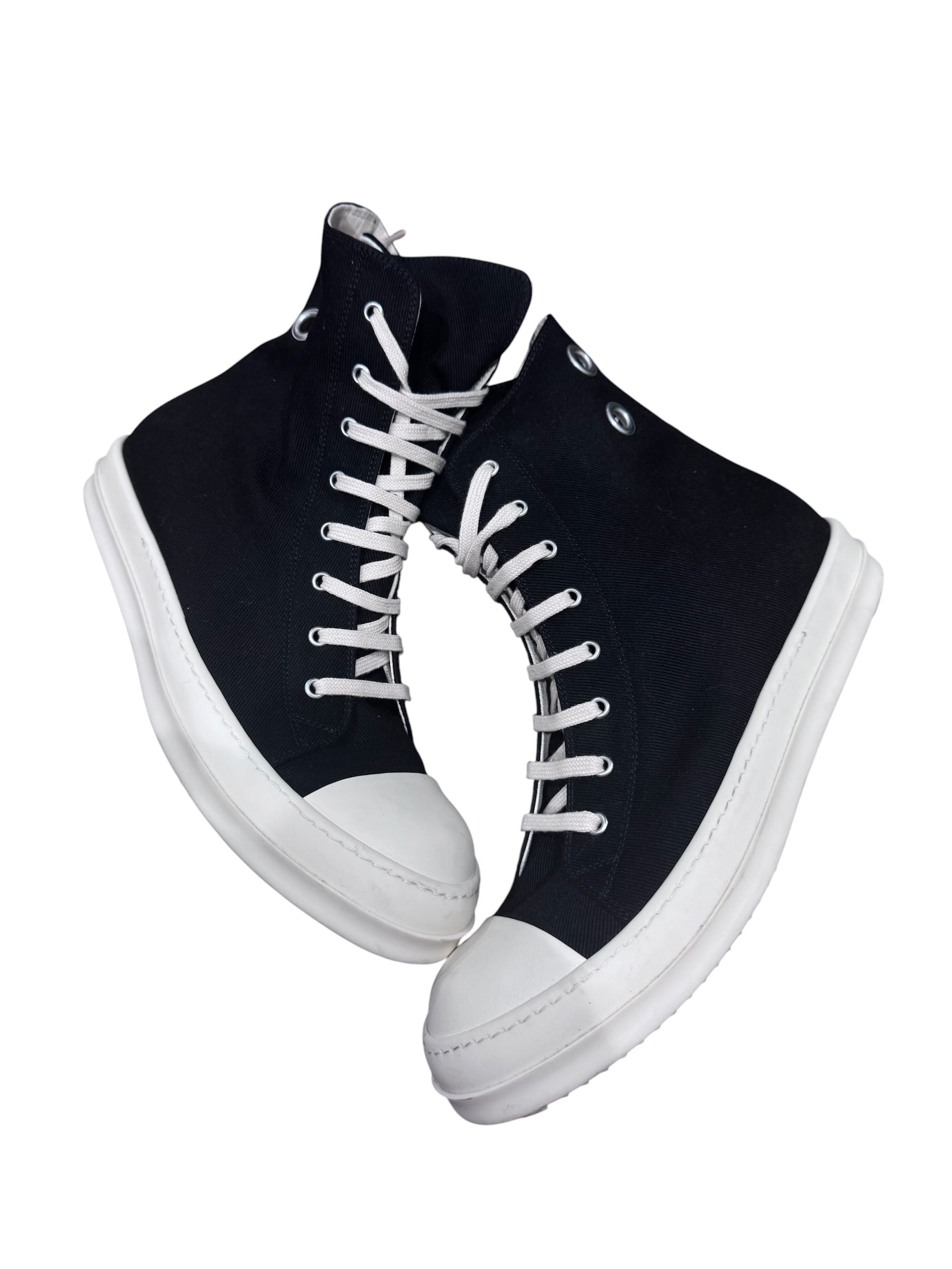 Rick Owens DRKSHDW High Top Black Milk