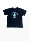 Bape ABC Camo College Tee Black Blue Camo