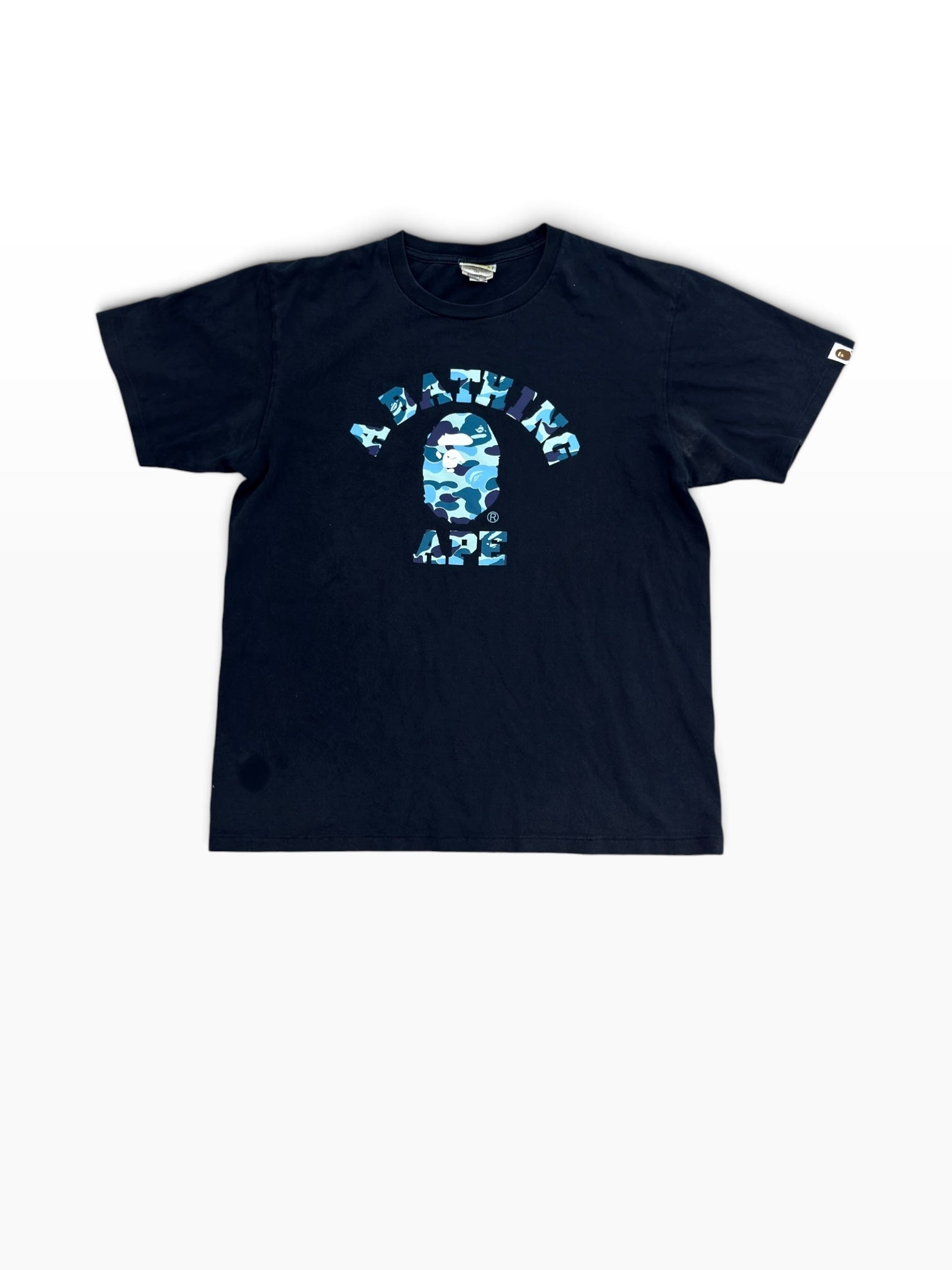 Bape ABC Camo College Tee Black Blue Camo