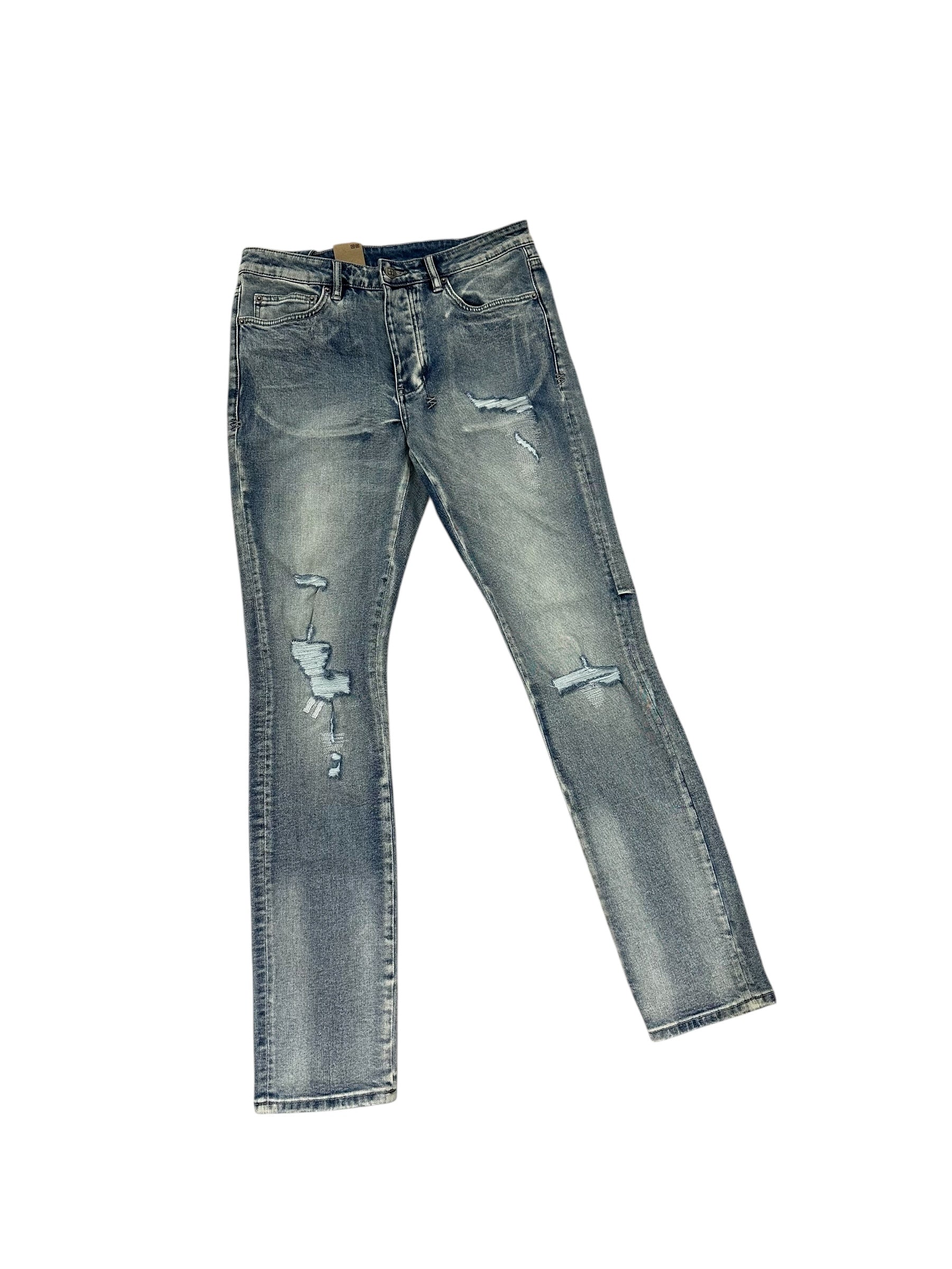 Ksubi Semi Thrashed Busted Knee Denim