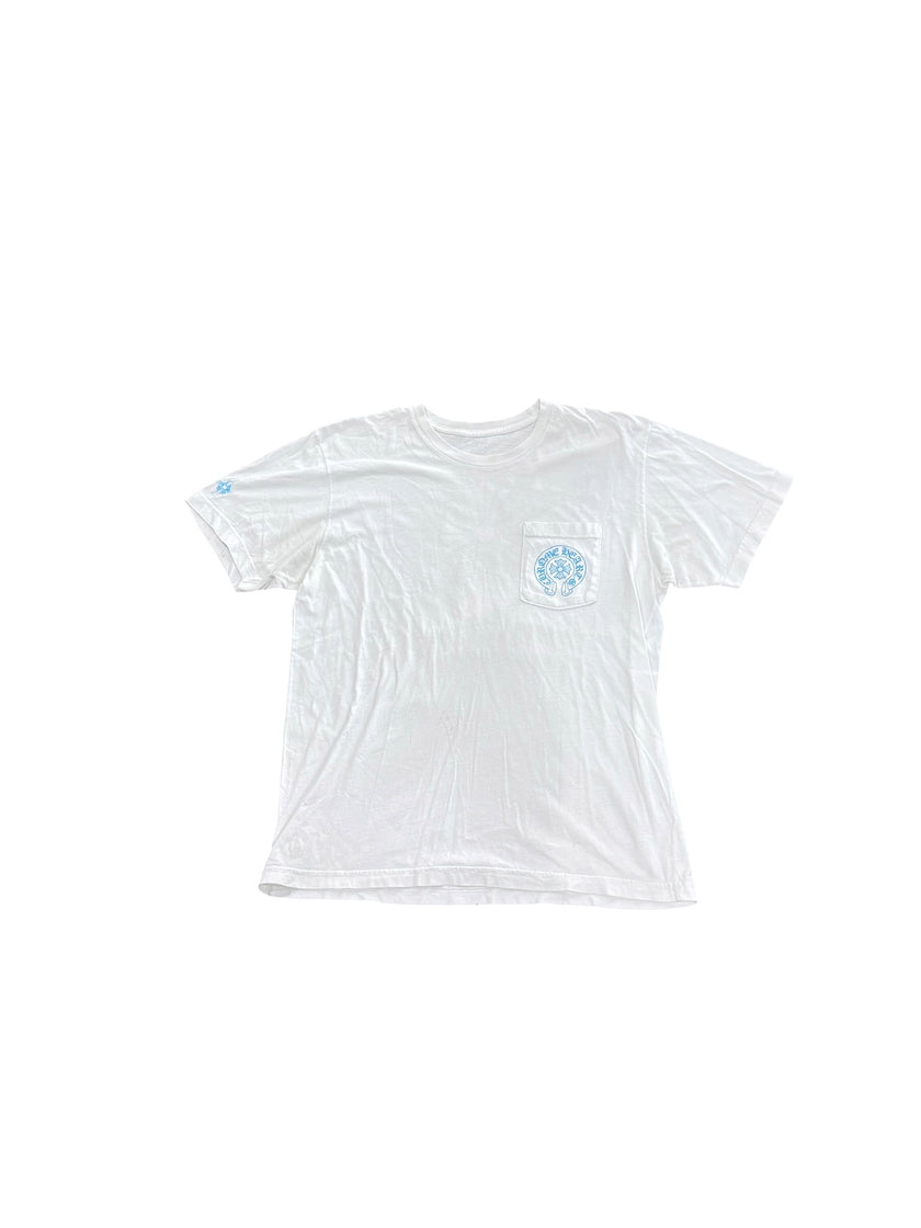Chrome Hearts Triple Cross Horseshoe Tee White/Blue
