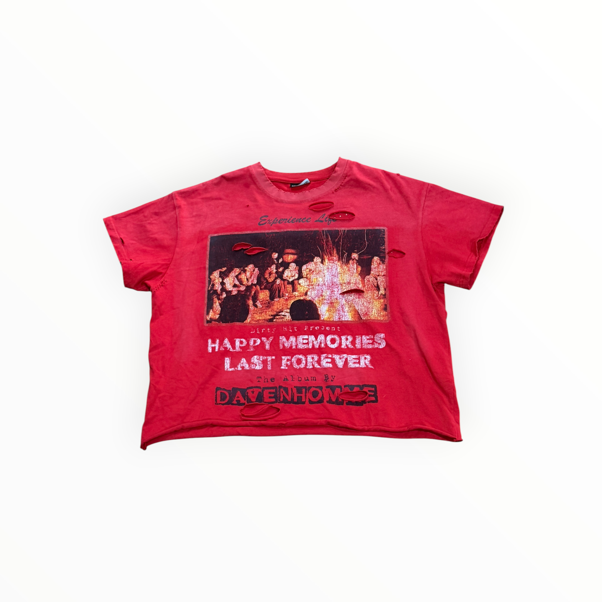 Daven Homme Red Happy Memories Tee