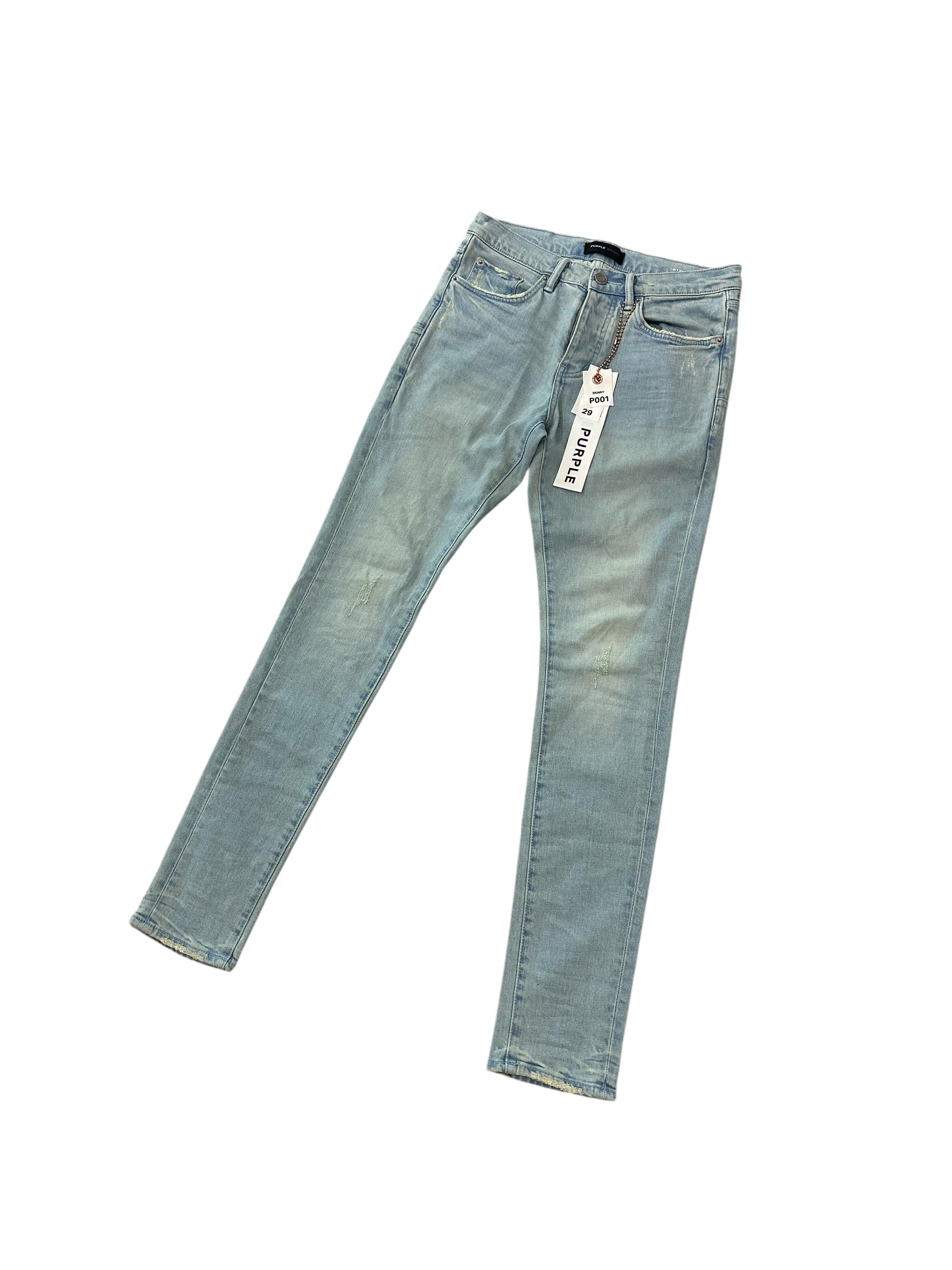 Purple Brand P001 Light-Wash Distressed Denim