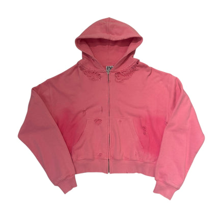 Vale Pink Blank Zip Up Hoodie