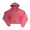Vale Pink Blank Zip Up Hoodie