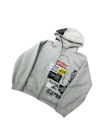 Supreme 176 Zip Up Hooded Sweatshirt Heather Grey