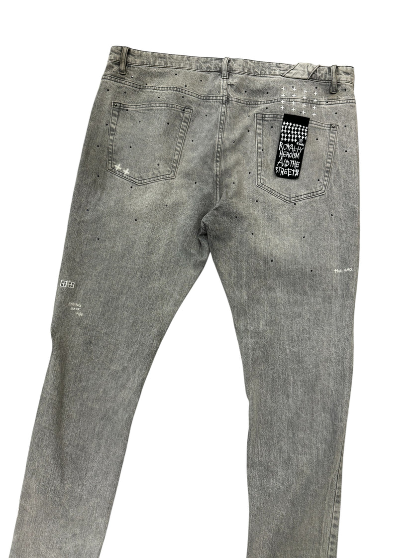 Ksubi Denim Grey Rhinestone