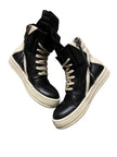 Rick Owens Leather Geobasket Black