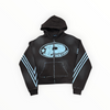 Prestige Rhinestone Brown Zip Up Hoodie