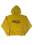 Balenciaga Political Campaign Logo Distressed Hoodie Yellow