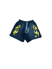 Hellstar Flame Shorts Black/Yellow